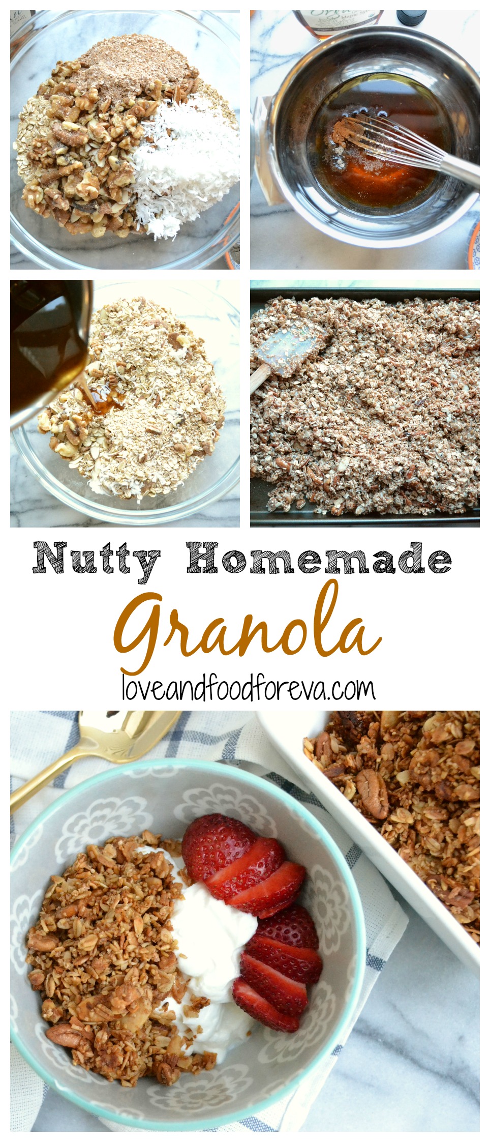 Nutty Homemade Granola - perfect for breakfast, snacks, or dessert!