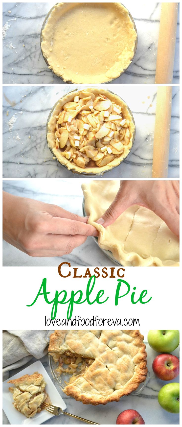 Classic Apple Pie with the most buttery, flaky crust EVER!