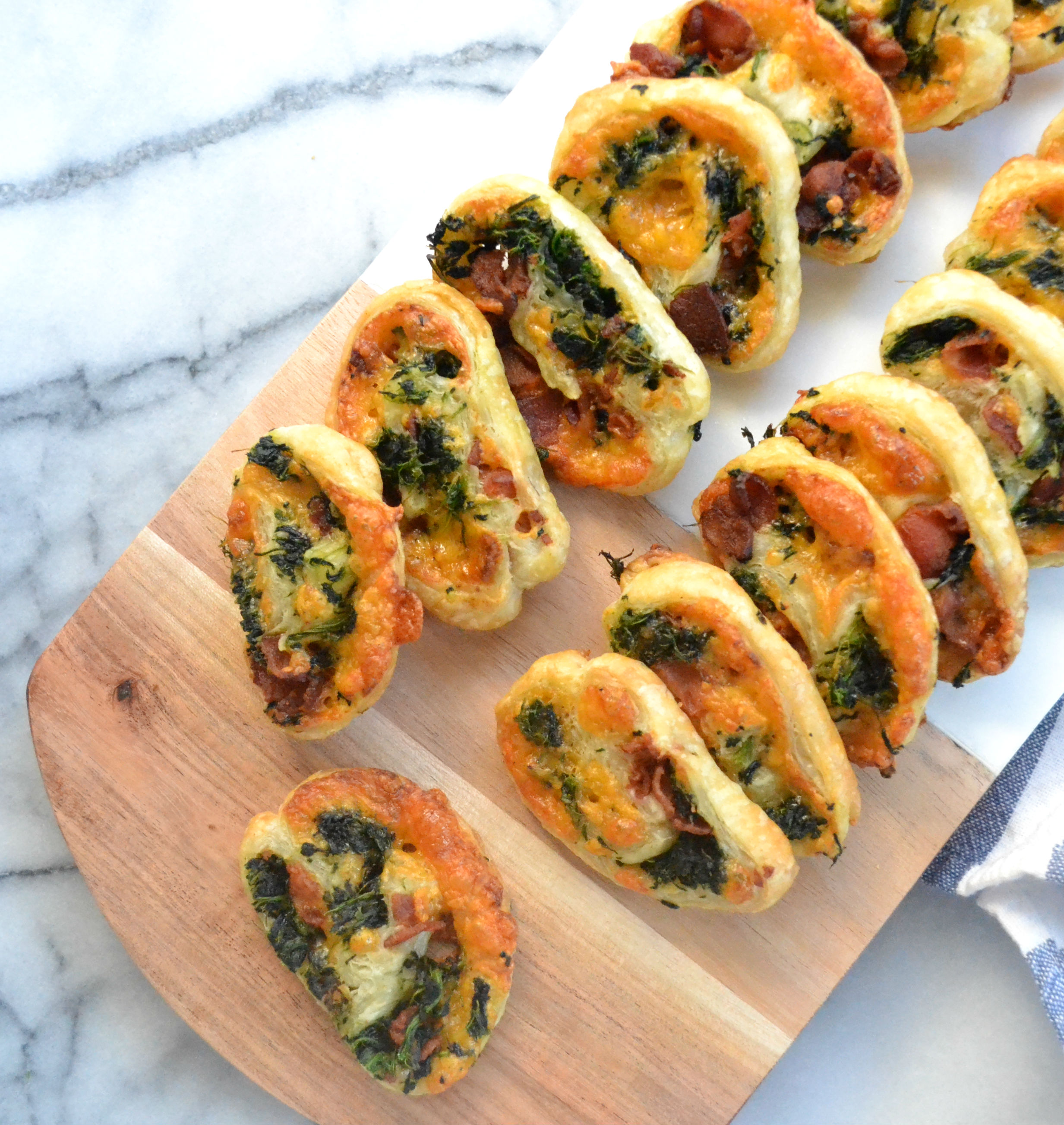 Spinach Bacon Cheddar Palmier