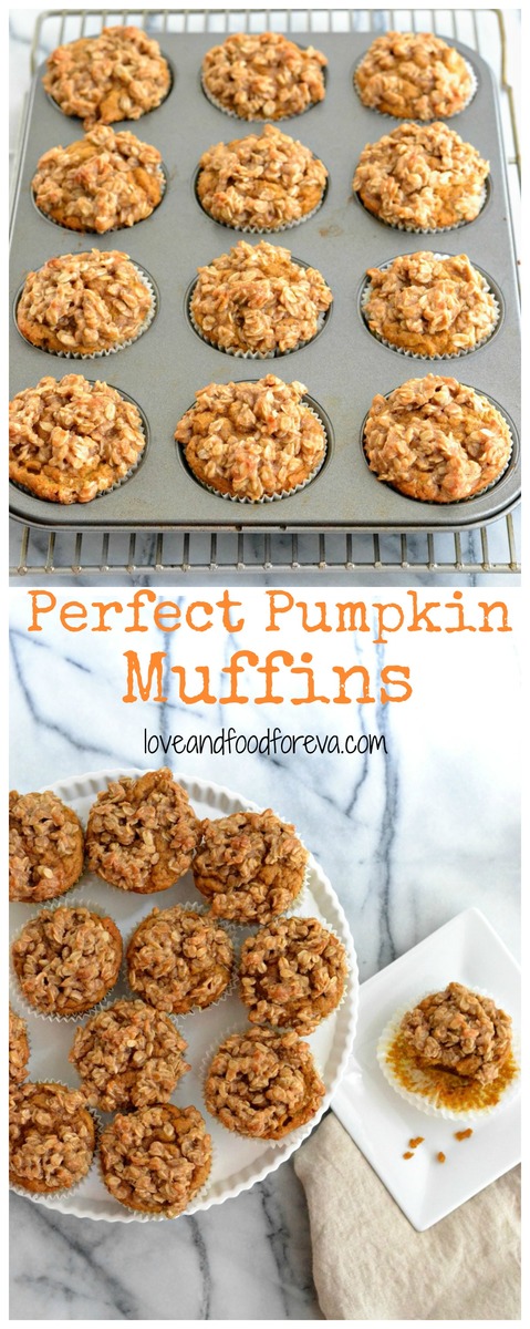 The perfect combination of a soft cake-like muffin and crunchy crumb topping makes these the Perfect Pumpkin Muffins!