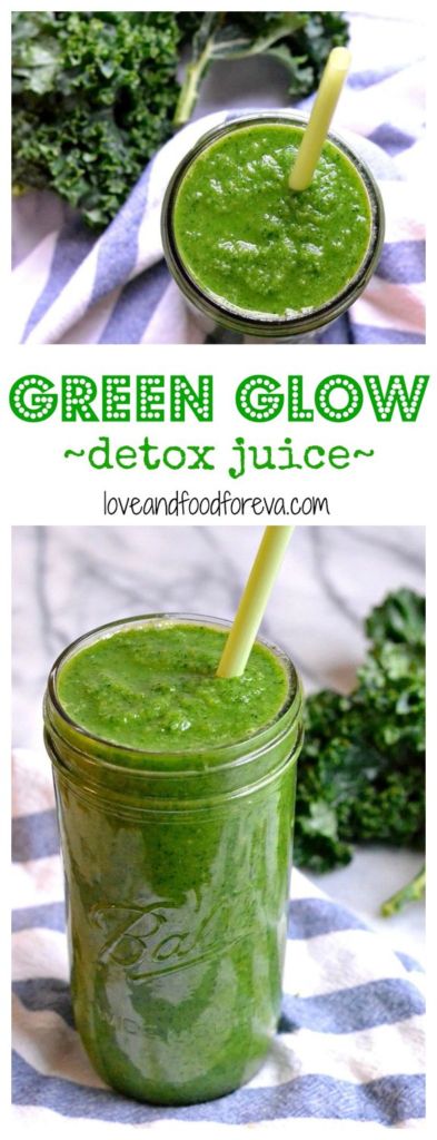 Get back on track after the holidays with this super easy and satisfying Green Glow Detox Juice! It'll have you feeling energized and cleansed in no time!