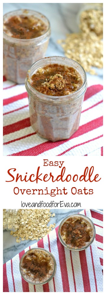 Tired of the usual breakfast routine? Try this healthy Snickerdoodle Overnight Oats recipe - you need just a couple of ingredients and a few minutes prep!