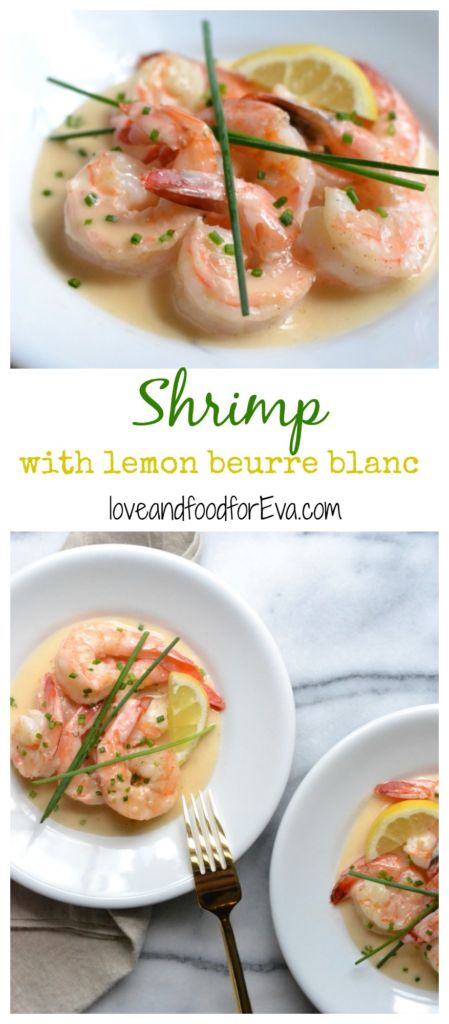 Make a romantic dinner at home this Valentine's Day with this simple, tasty, and impressing Shrimp with lemon beurre blanc sauce!