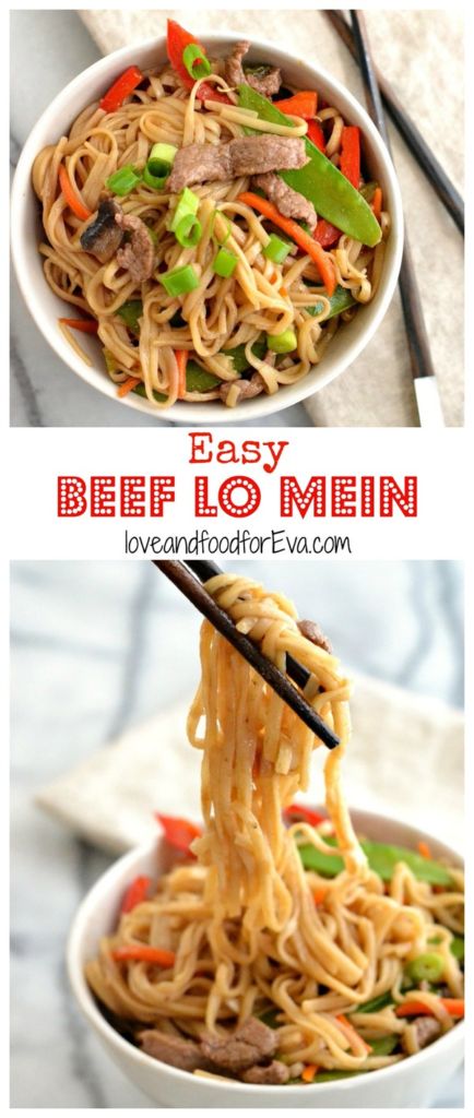 Skip the takeout and make this healthy, homemade Easy Beef Lo Mein....ready in about half an hour and perfect for any night of the week!