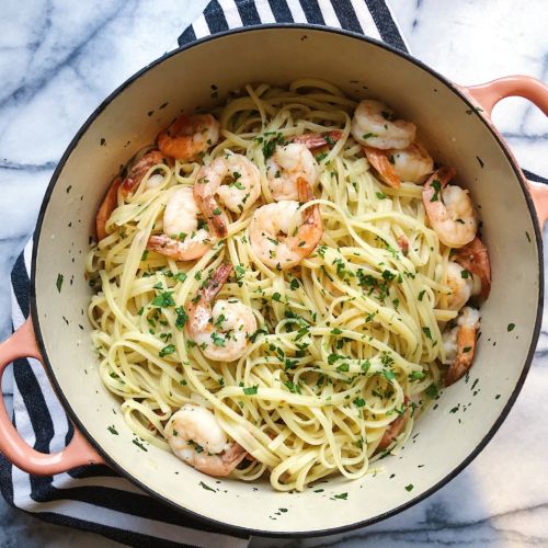 Simple Shrimp Linguine | Love & Food ForEva