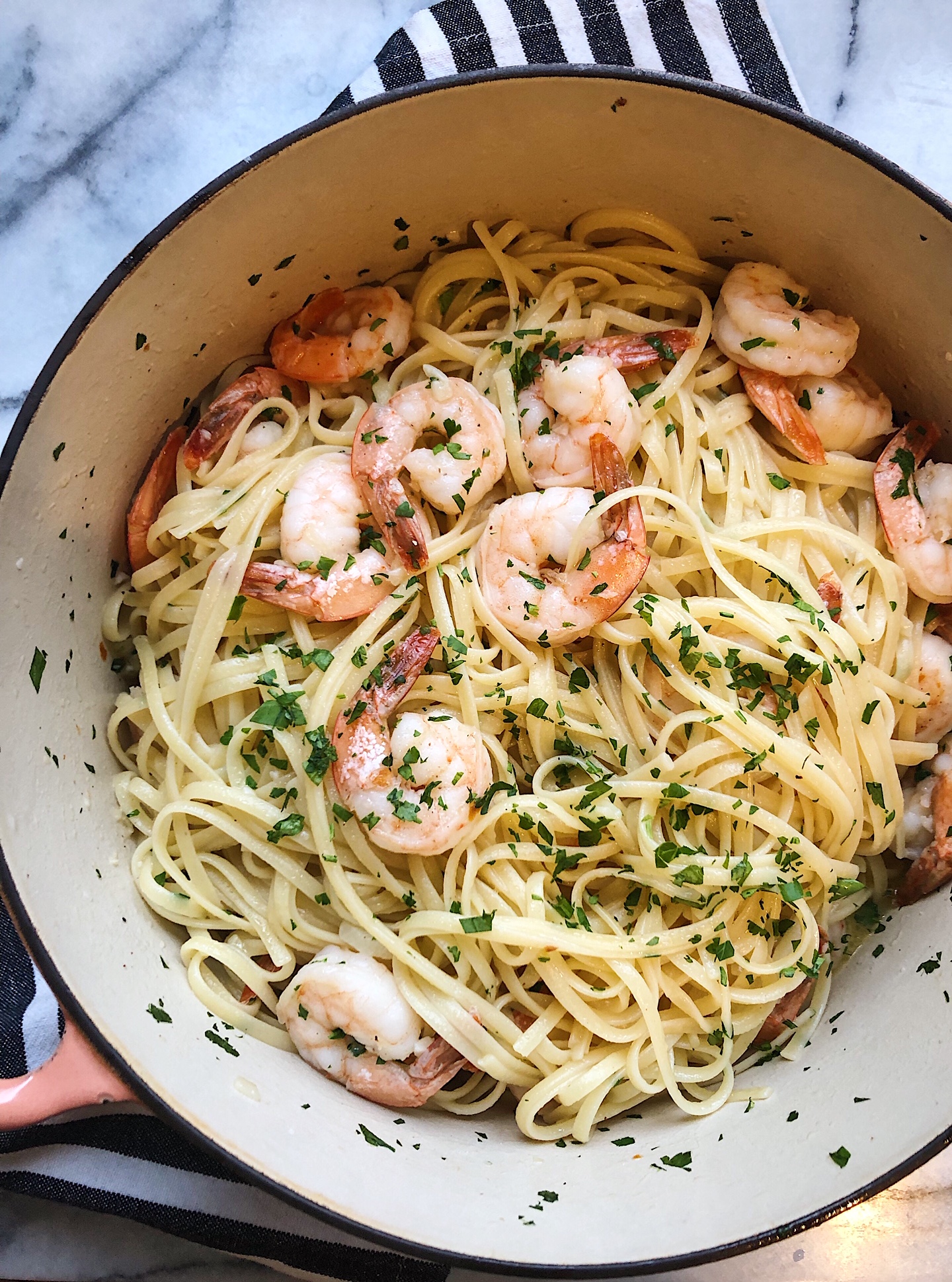Simple Shrimp Linguine | Love & Food ForEva