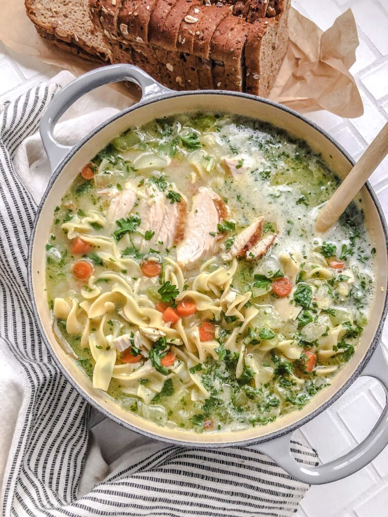 Creamy Chicken Noodle Soup Recipe 